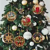 6pcs/set DIY Diamond Special Shape Pearl Art Hanging Wooden Christmas Tree Ornament Kit