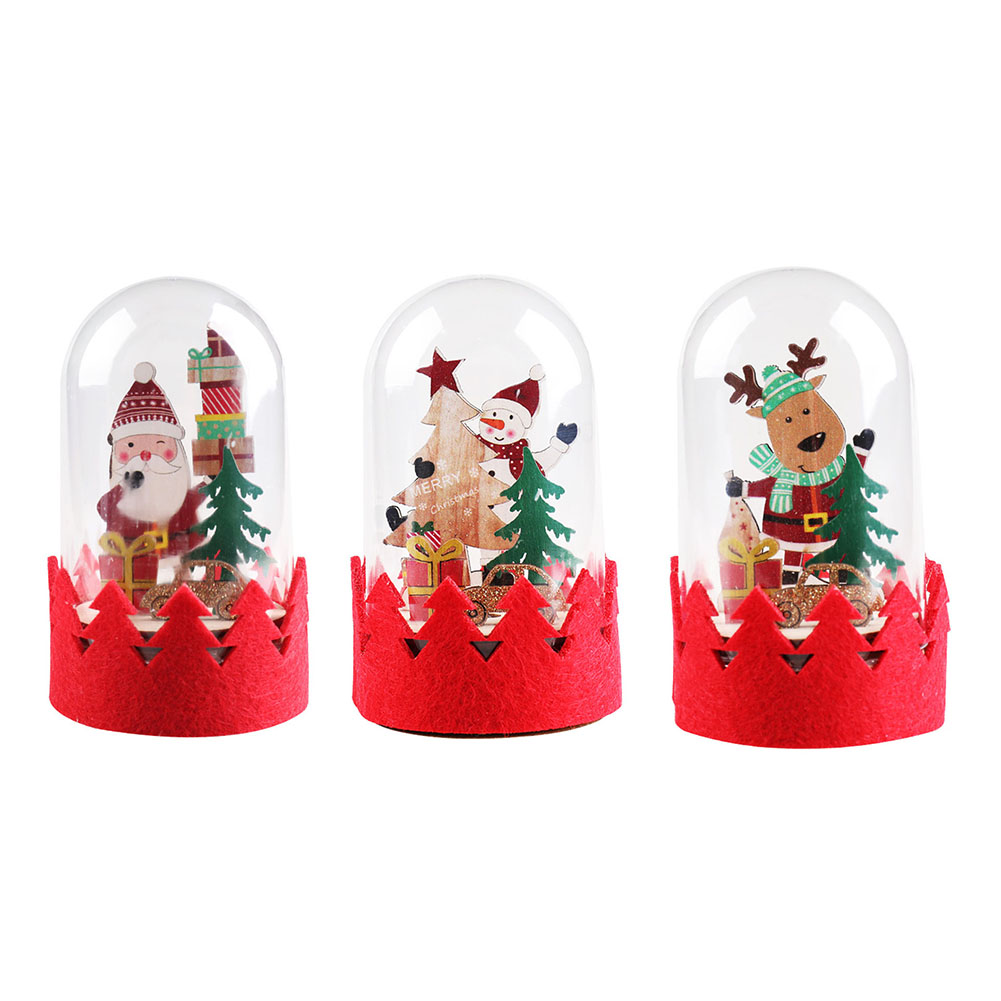 

LED Santa/Snowman/Deer in Glass with Light Christmas Wedding Party Decor, 501 Original