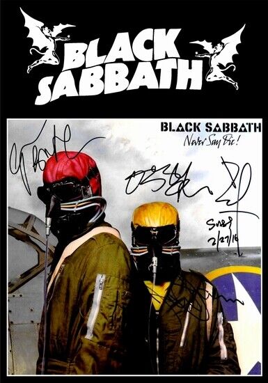 BLACK SABBATH - SIGNED LP COVER NEVER SAY DIE - Photo Poster painting POSTER INSERT FOR FRAMING