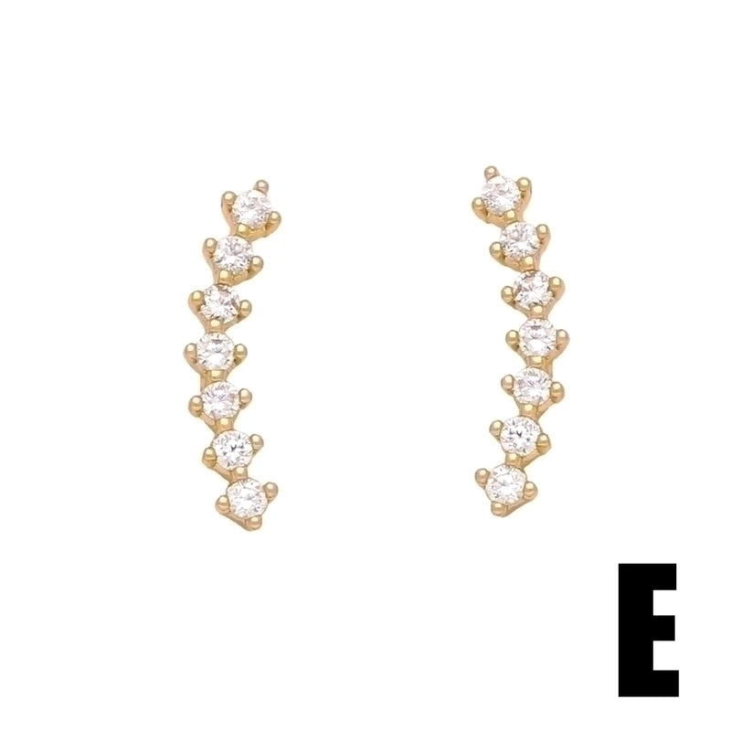 1 Pair Cute Sweet Ice Cream Notes Airplane Plating Inlay Copper Zircon 18k Gold Plated Ear Studs