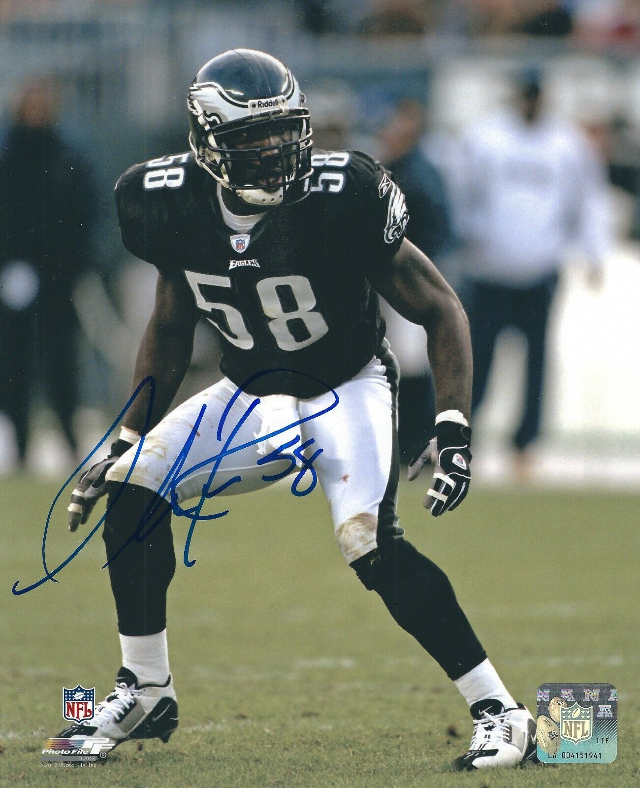 Signed 8x10 Ike Reese Philadelphia Eagles Autographed Photo Poster painting - w/COA