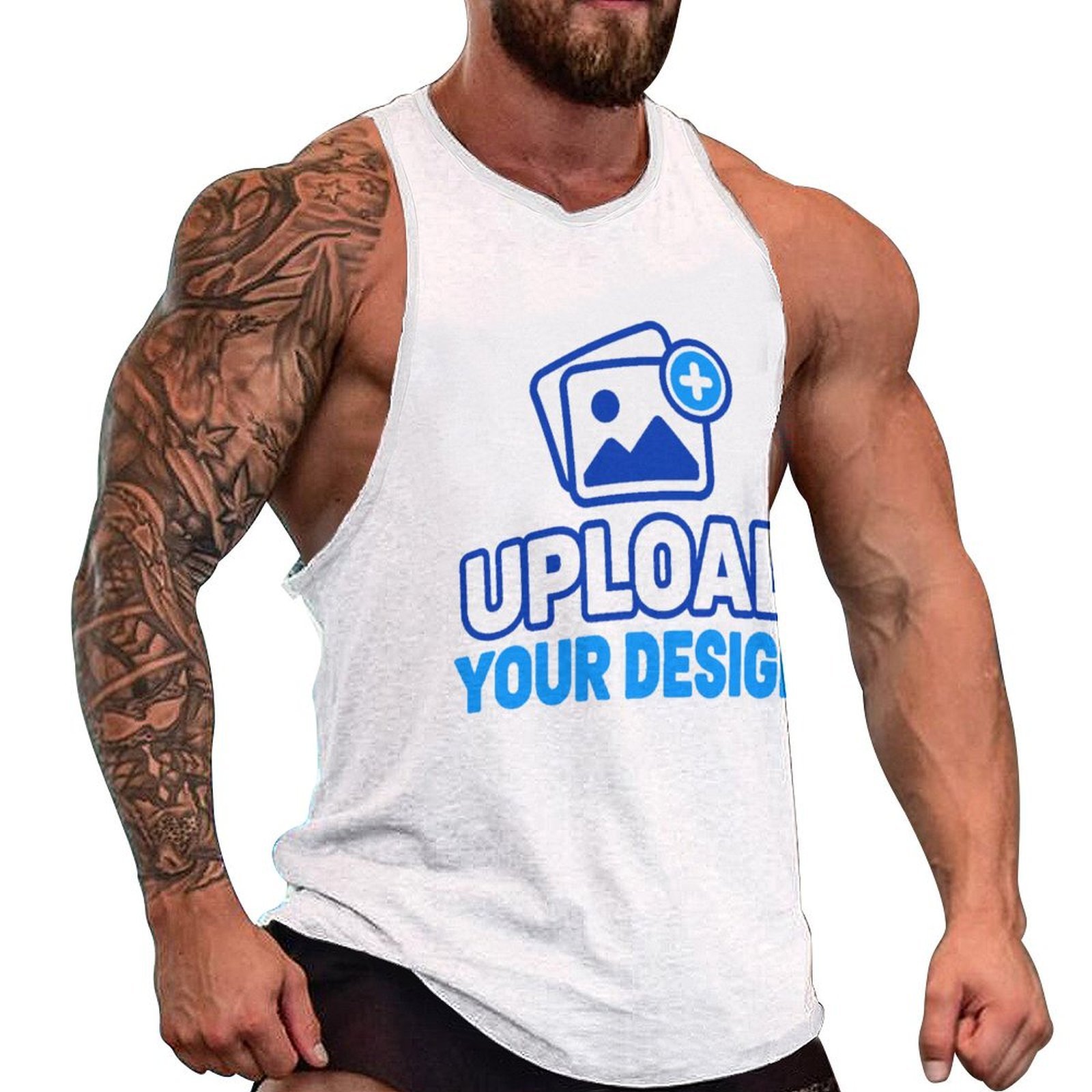 Men's All-Over Print Tank Top custom product view 8