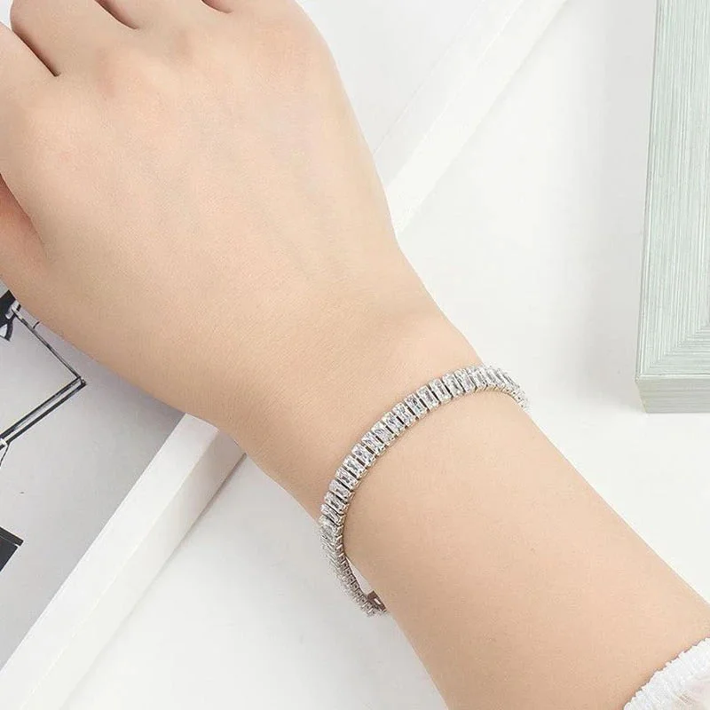 Dazzling Iced Out Zircon Bejeweled Tennis Bracelets