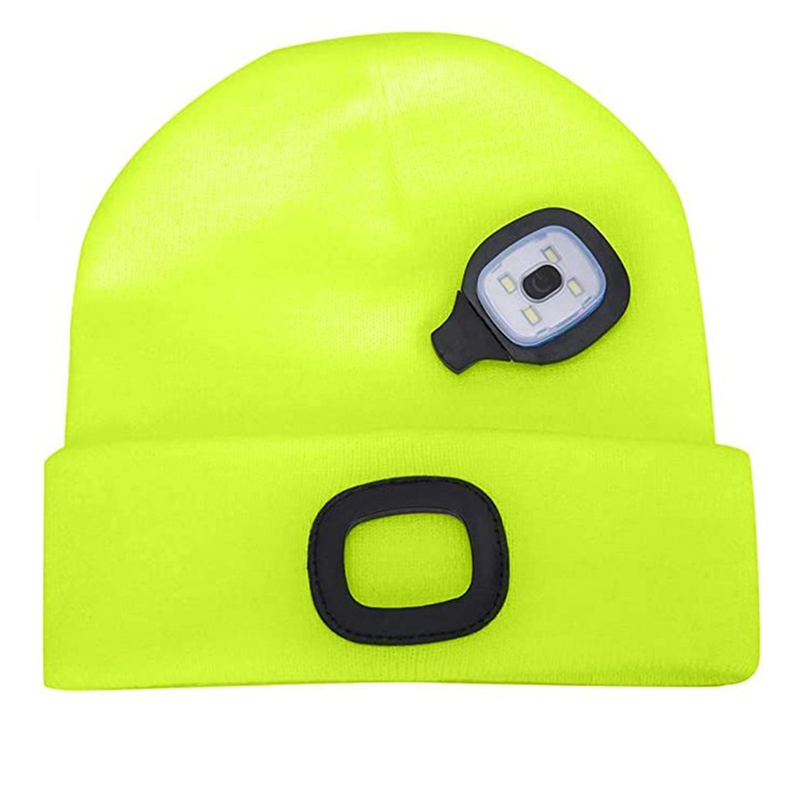 

LED Beanie Hat with Light,Knit Lighted Unisex Hands Free 4 LED Headlamp Cap, Yellow, 501 Original