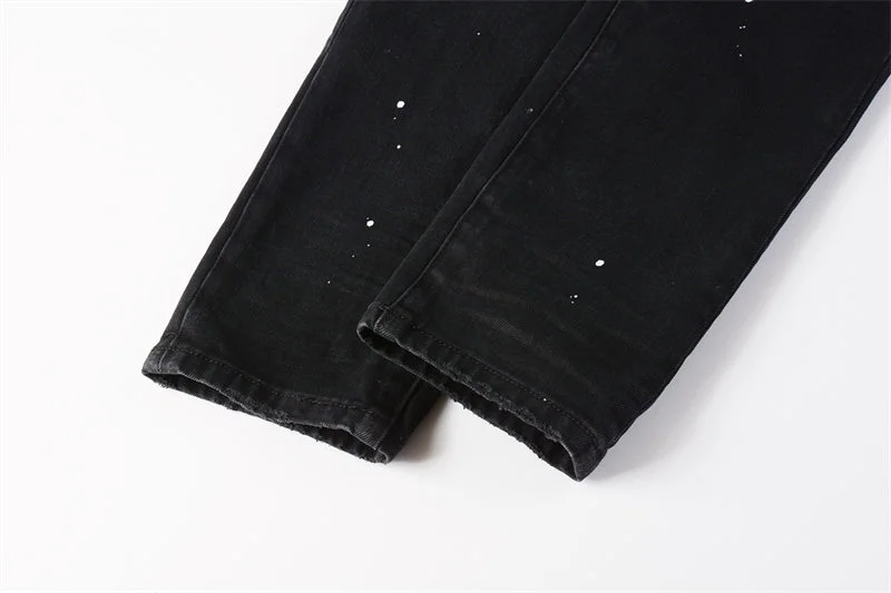 Purple Fashion Jeans 9098