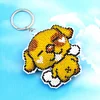 Bead Embroidery - Puppy  Beaded Counted Cross Stitch Keyring