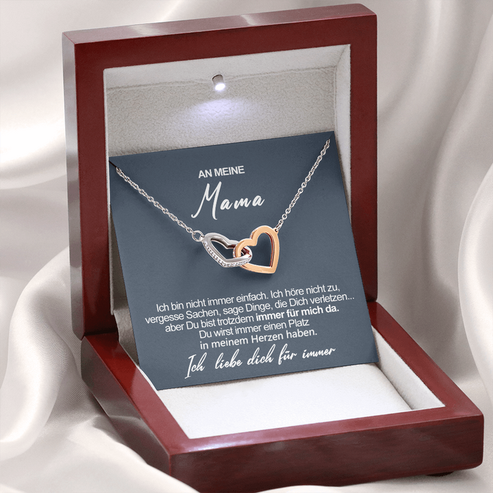 Kettenmachen S925 Silber Halskette - An Meine Mama - Muttertag Geschenk mit Nachrichtenkarte 
