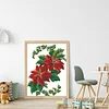 Bead Embroidery - Partial Printed 9CT Xmas Flower(39x39 CM)