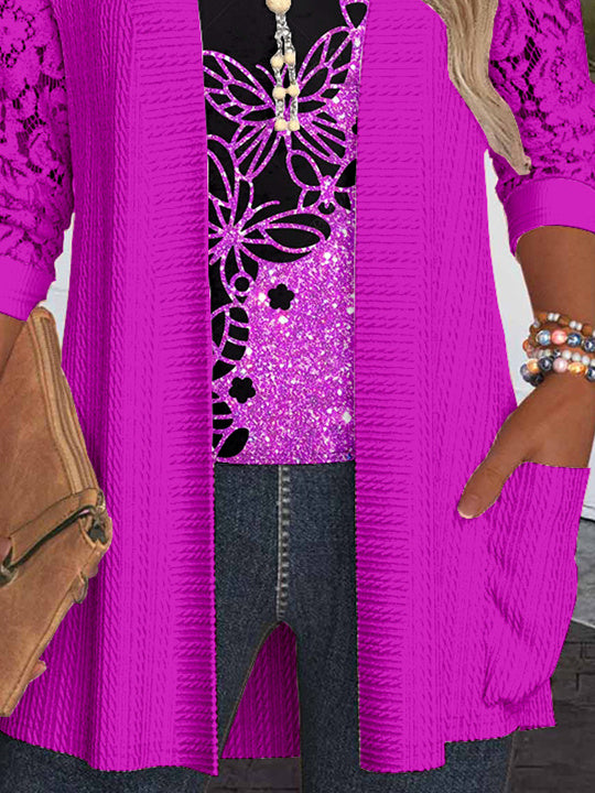 Women Half Sleeve V-neck Solid Color Dress