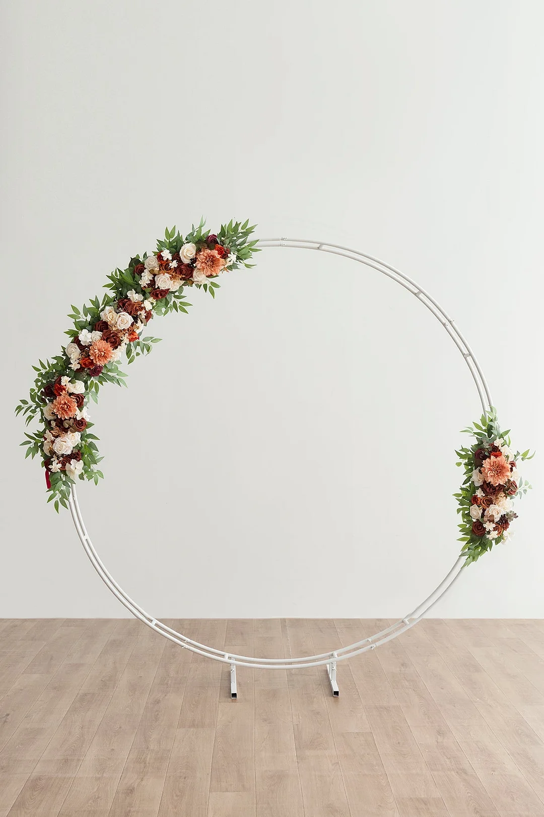 Flower Arrangements for Arch Decor in Sunset Terracotta
