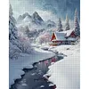 Snow Cabin-11CT Stamped Cross Stitch 40*50cm tapestrymarket