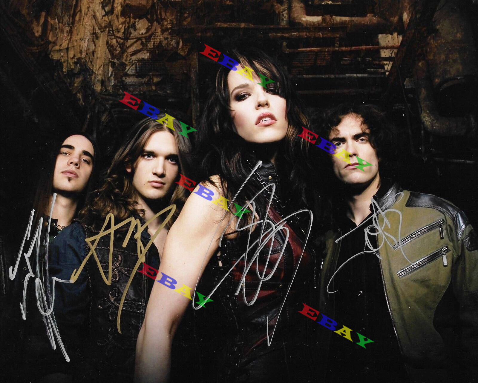 Halestorm Band Autograph Band Autographed signed 8x10 Photo Poster painting Reprint