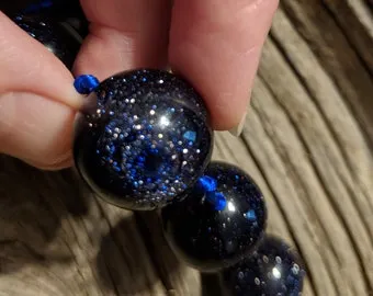 Blue Goldstone Anal Beads, Starry Night Stone Anal Beads, Anal toy, Anal  play, Sex toys, Butt Plug, Anal Plug