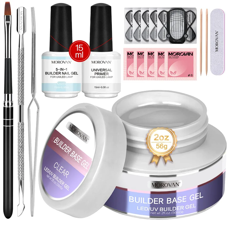 Creativity Plus - Clear 2OZ UV Builder Gel Nail Kit