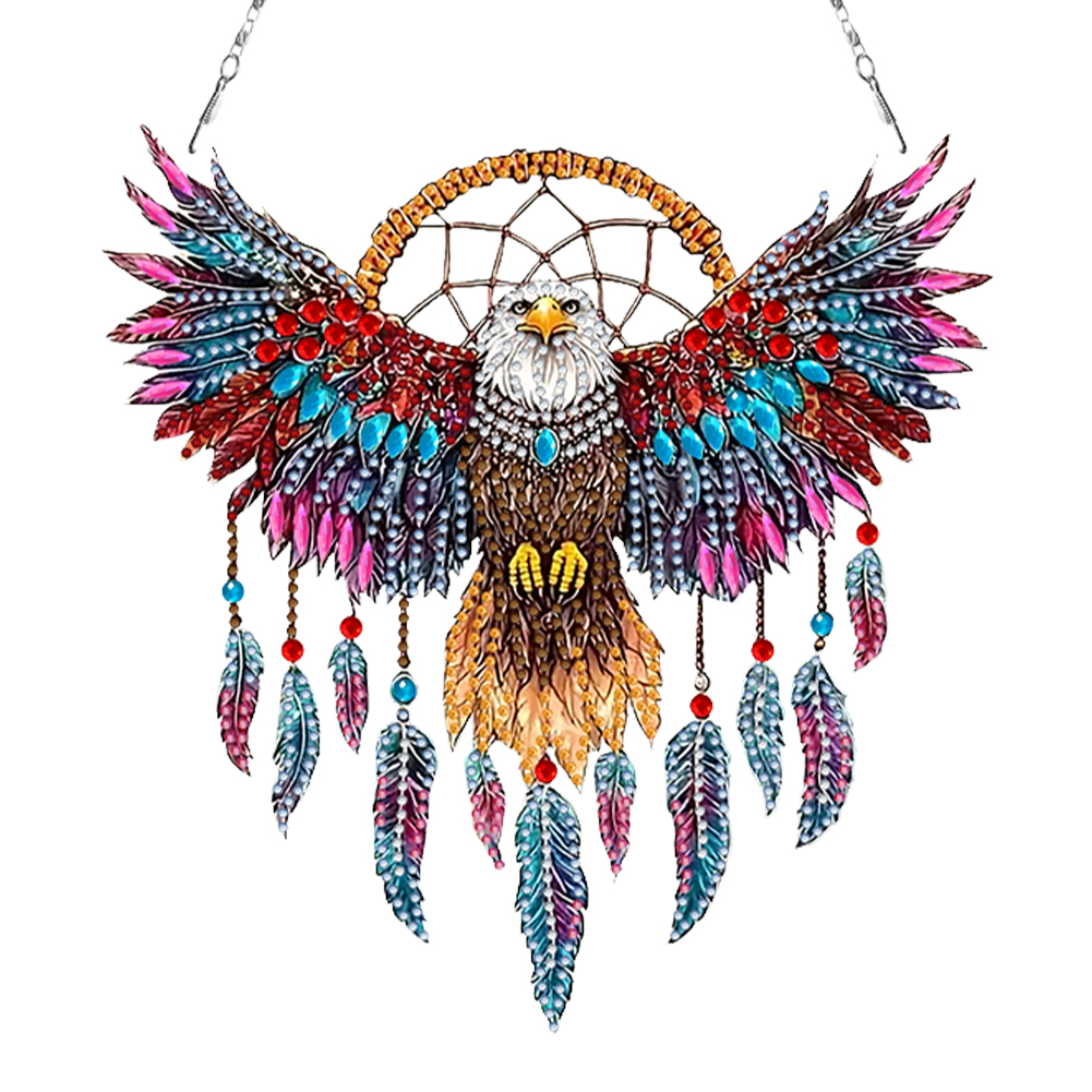 Eagle Dream Catcher DIY Diamond Painting Pendant for Home Wall Window Decor