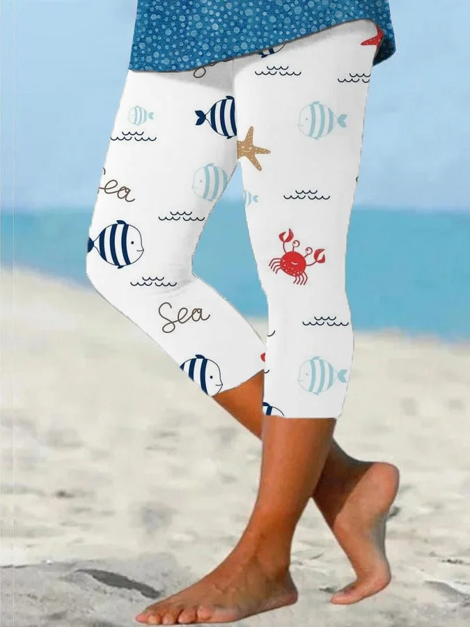 🔥Buy 3 Get 10% Off🔥Women's Hawaiian Print Resort Casual Leggings