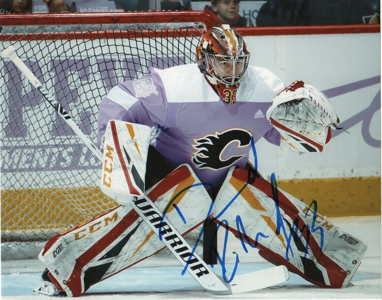 Calgary Flames David Rittich Signed Autographed 8x10 NHL Photo Poster painting COA #6