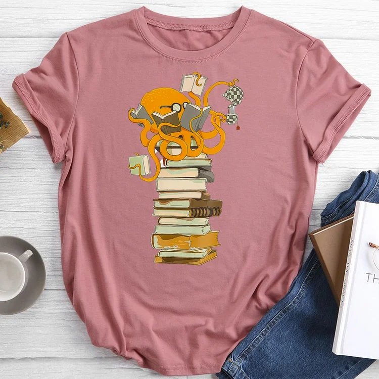 Reading is my favorite Round Neck T-shirt-0021517