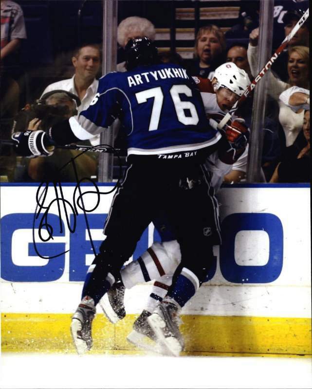 Evgeny Artyukhin signed NHL hockey 8x10 Photo Poster painting W/Cert Autographed A0001