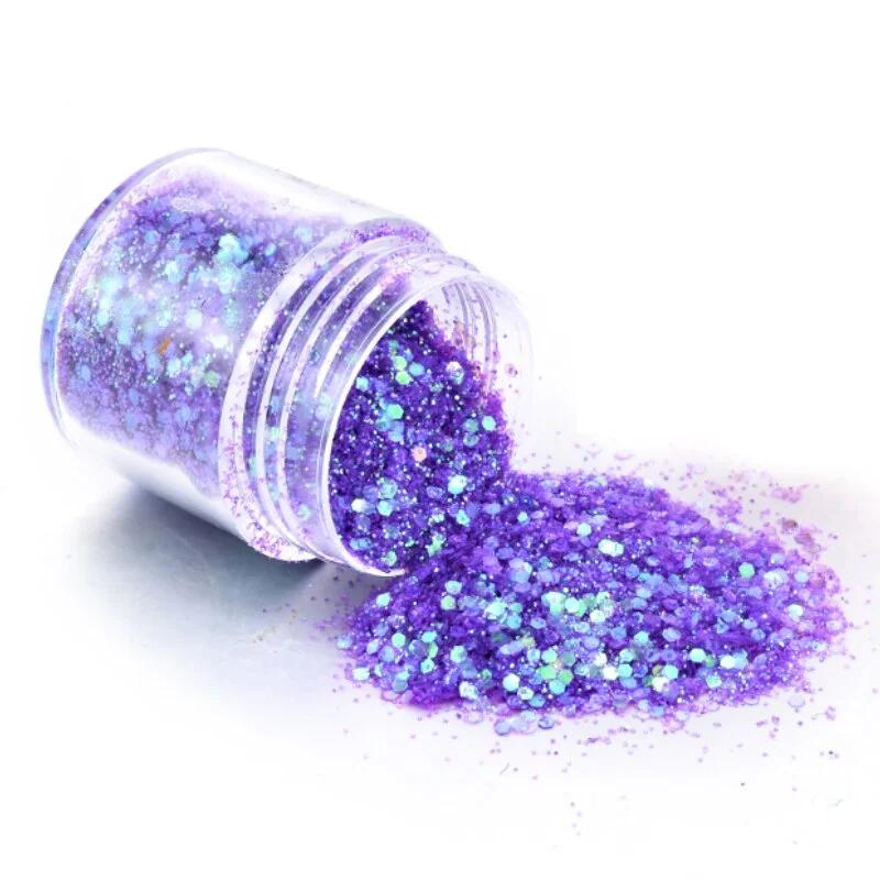 1 Box Purple Nail Glitters Set Holographics Nail Powder Flake Nail Art Sequins DIY Decoration Wholesale