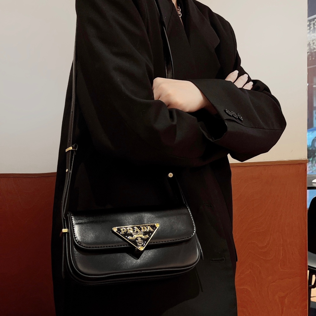 Metal Prada Monogram Logo Bag Crossbody