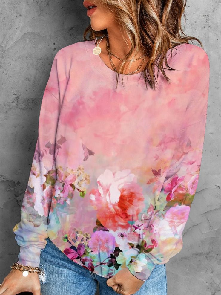 Women's Floral Casual Print Sweatshirt