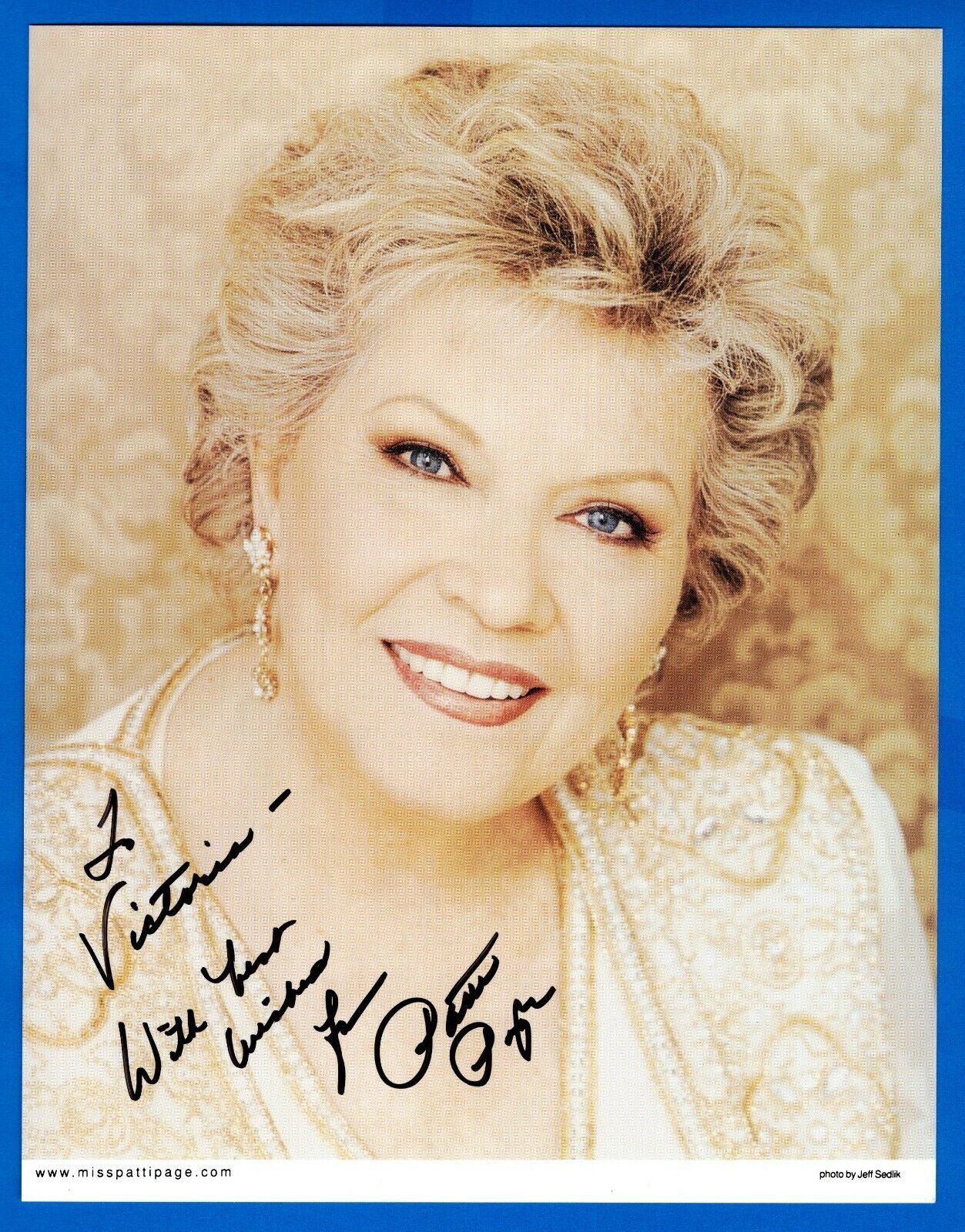 Patti Page Singer Hand Signed Autograph 8x10 Photo Poster painting with Todd Mueller COA