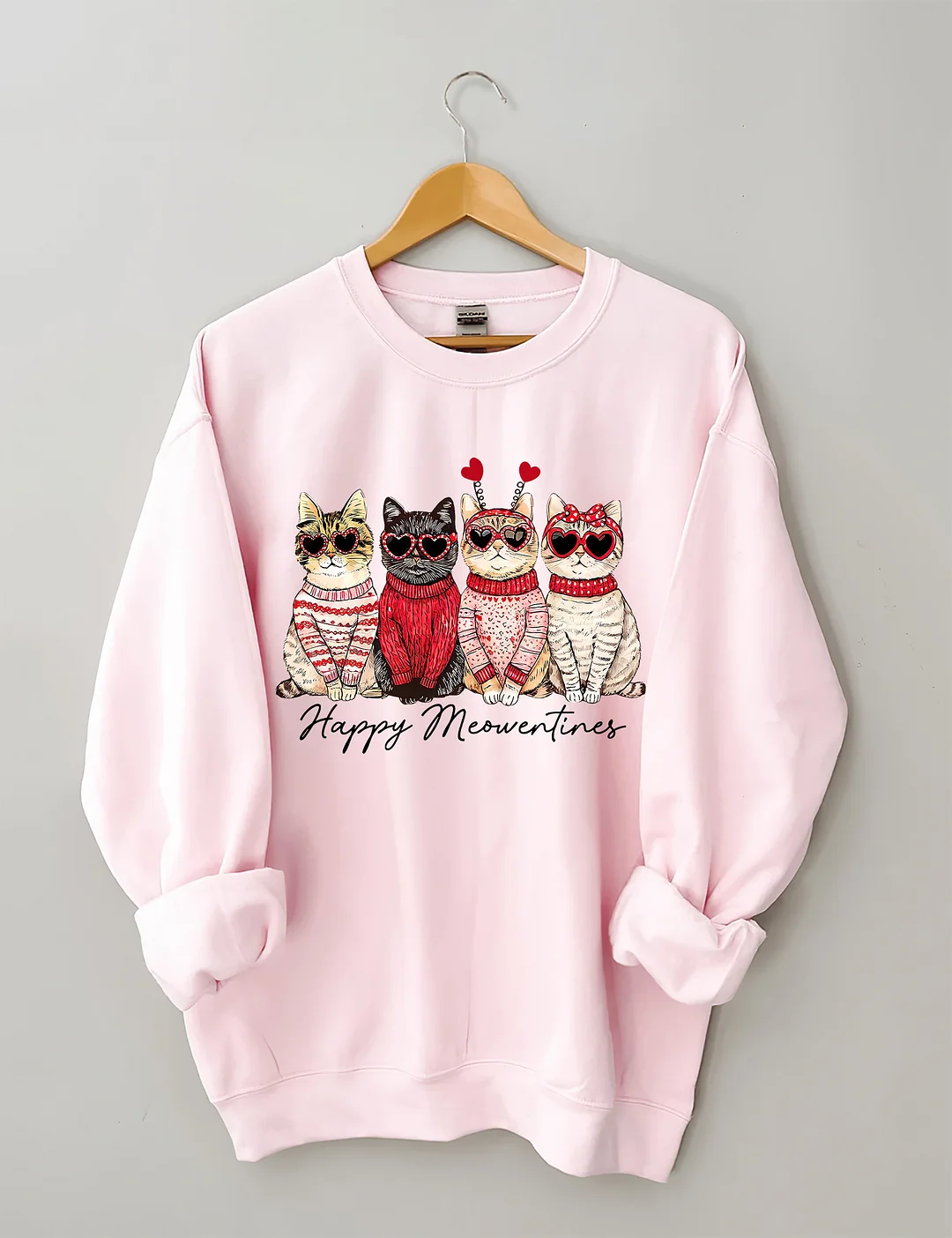 Valentine Cats Sweatshirt