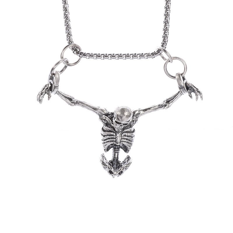 Gothic - style Skeleton Necklace & Car Ornament