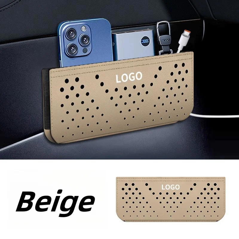 Car-mounted multi-functional side storage mesh pocket for bills, cards and mobile phone storage bag