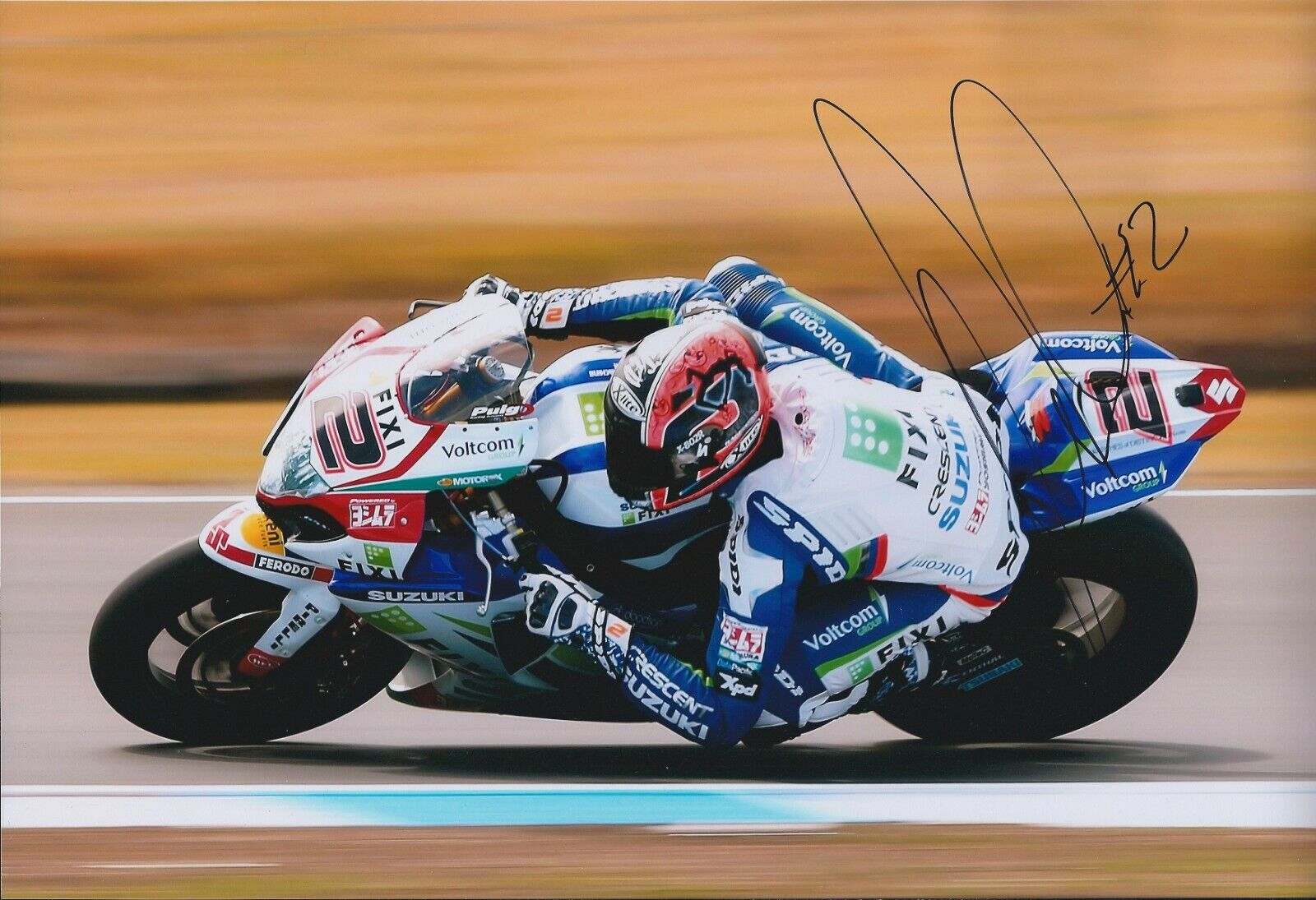 Leon CAMIER Superbike 12x8 SIGNED Suzuki Photo Poster painting Autograph AFTAL RD COA Genuine