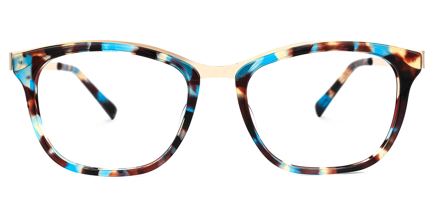 Mayer Bunt-Tortoise Rechteckig Brille Bunt-Tortoise
