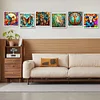 6pcs Diamond Painting -DIY Round Drill Glass Animal