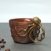 【Octopus Stone Pattern Cold Drink Cup 】Handmade Coffee Cup Burnt Copper Craft Cup &middot; 180ml
