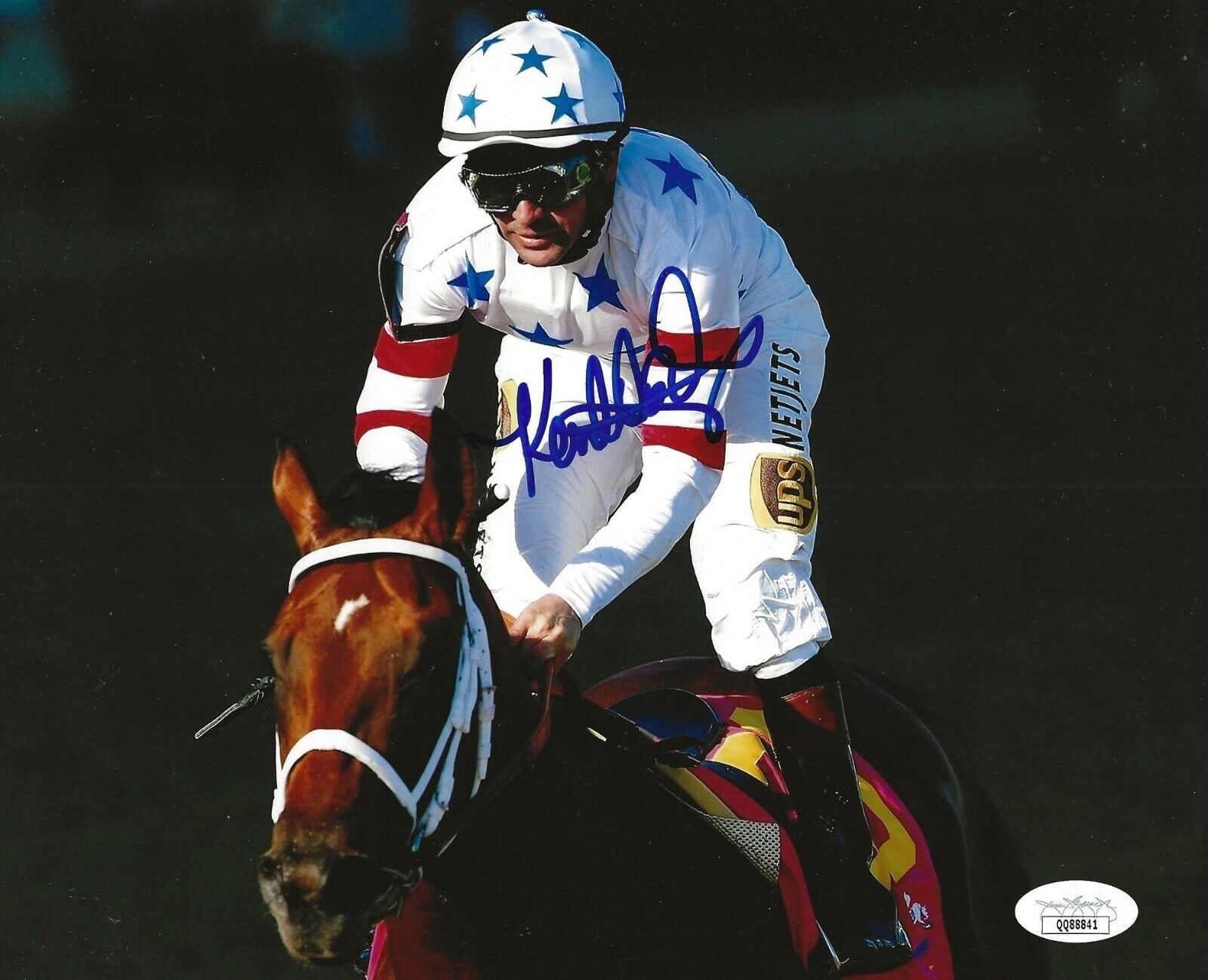 Kent Desormeaux Kentucky Derby signed 8x10 Photo Poster painting Hall of Fame Horse Jockey JSA