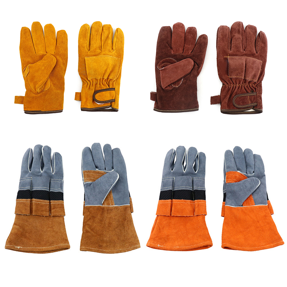 

Work Gloves Cowhide Leather Cooking Working Welding Safety Protective Glove, Yellow, 501 Original