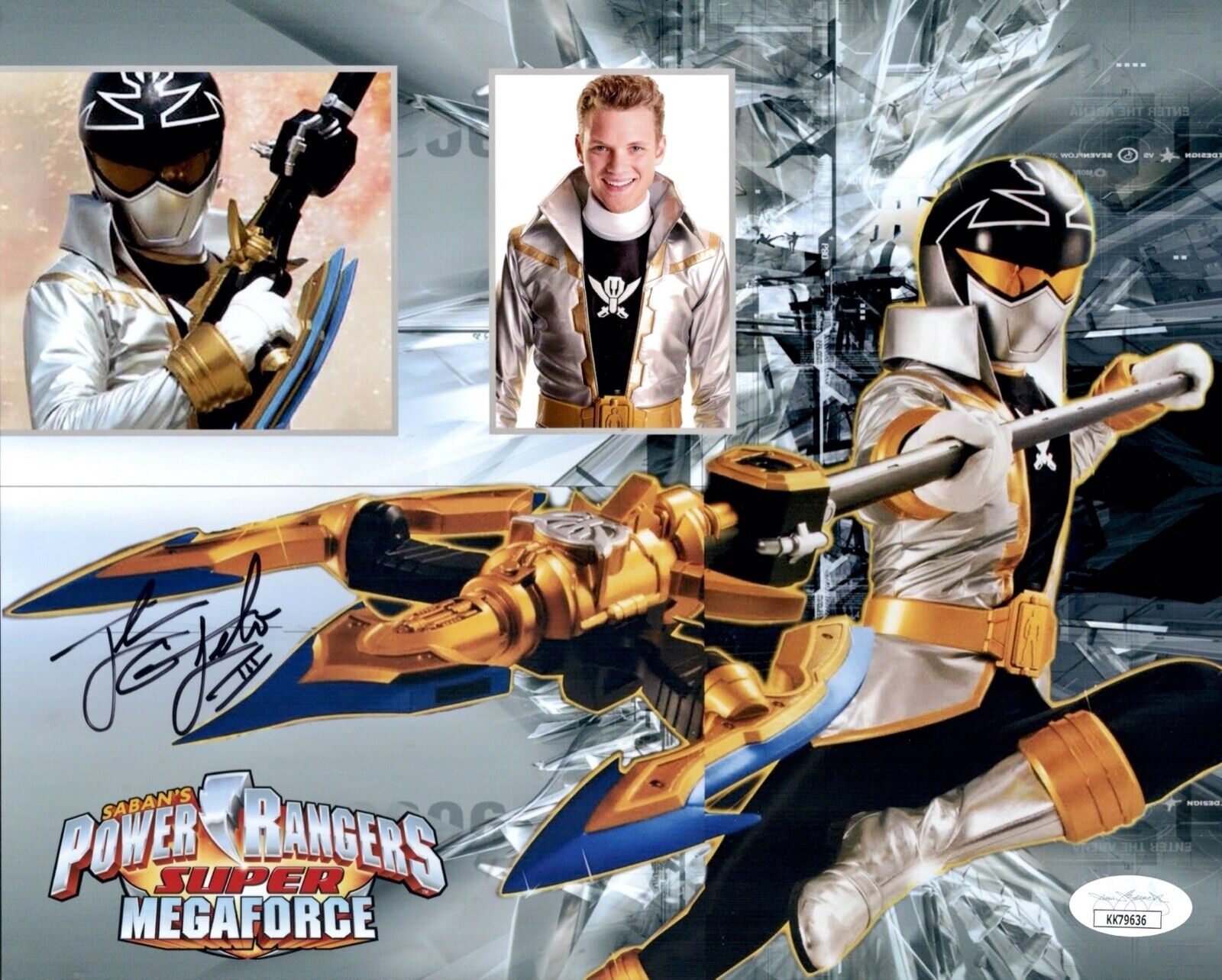 CAMERON JEBO Signed POWER RANGERS 8x10 Photo Poster painting Autograph SILVER RANGER JSA COA