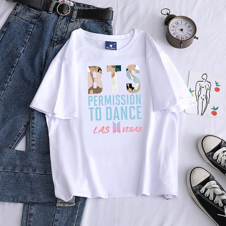 BTS Logo Casual Candy Color T-shirt