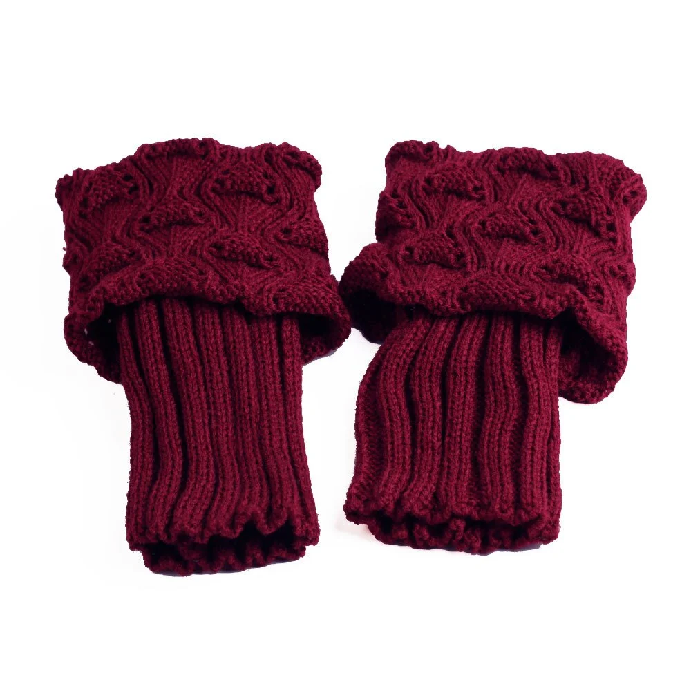 Leg Warmers Women Simple Knitting Crochet Boot-Cuffswinter Warm Womens Retro Elegant Trendy All-match Ladies Leisure Chic 2020