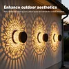 Solar Fence Lights Mandala Theme Waterproof Metal Solar Powered Deck Step Stair Lights for Garden Post Patio Decor Gifts for Women Mom