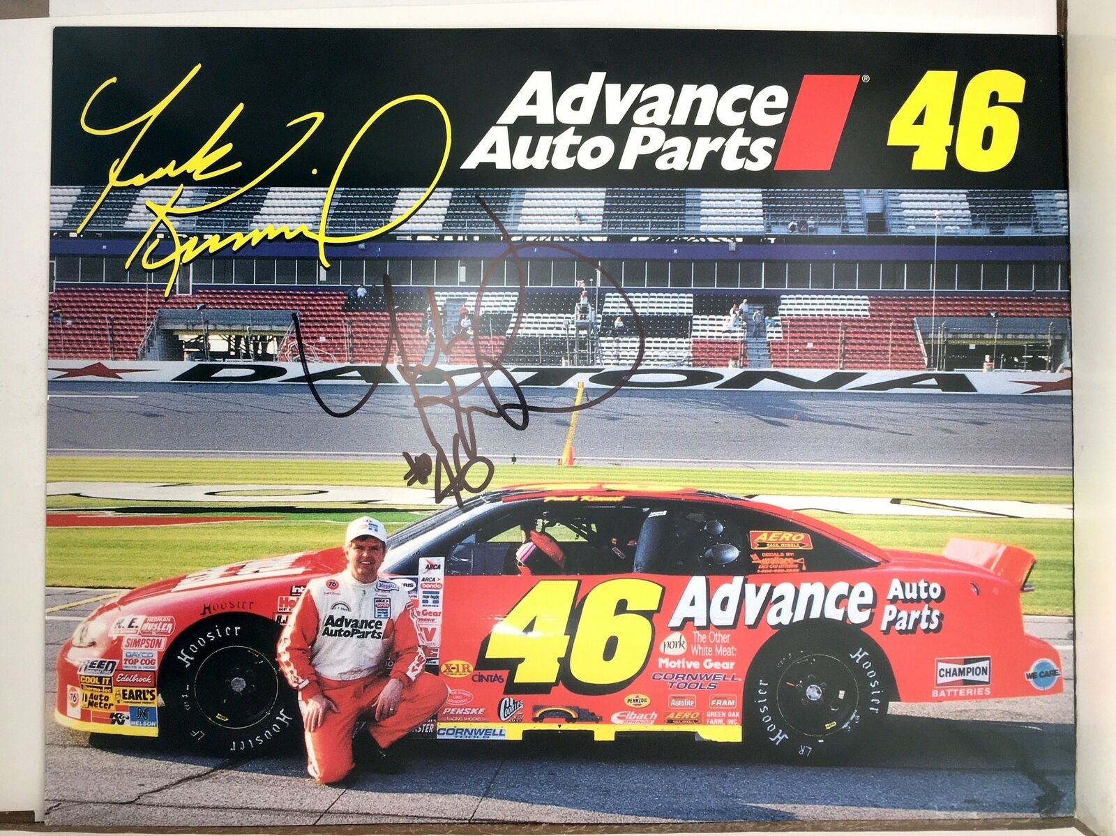 Frank Kimmel Signed 8.5x11 Photo Poster painting Promo Hero Card Postcard NASCAR  SHIP Auto