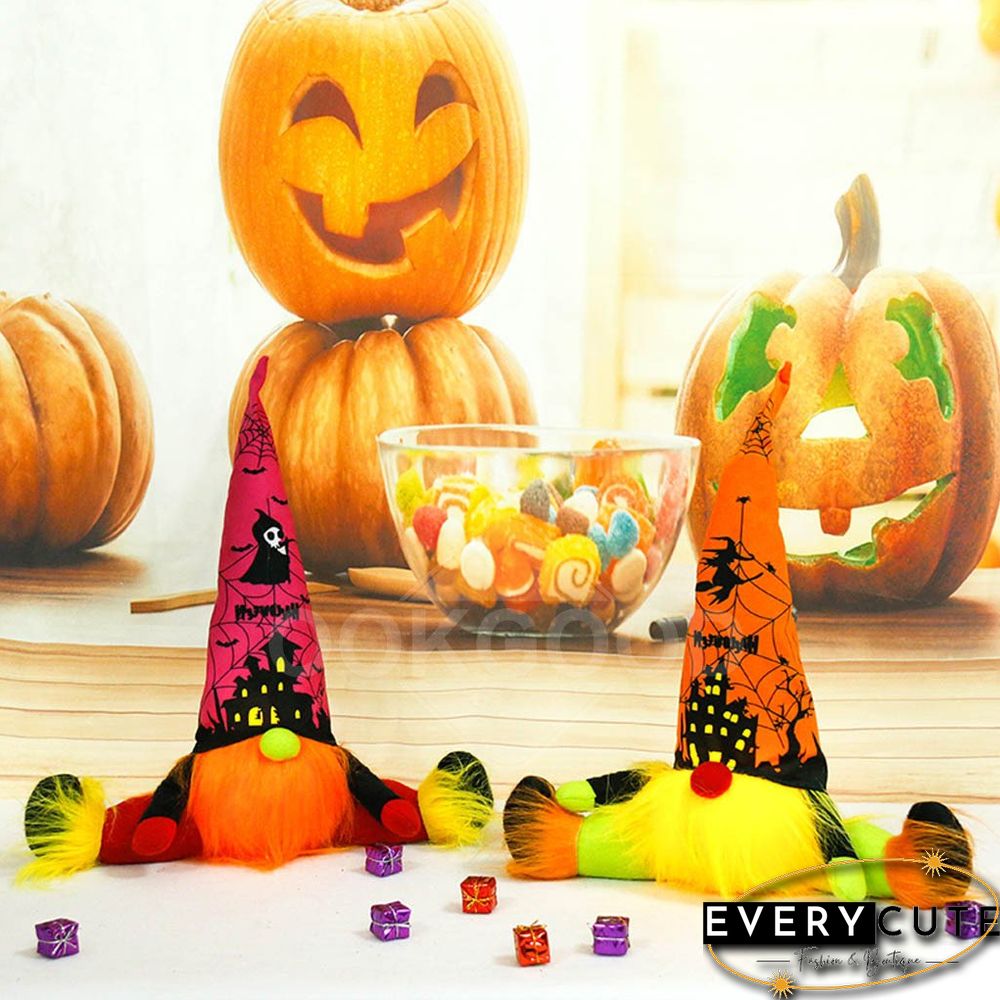 Halloween Plush Gnome Doll With Warm Lights