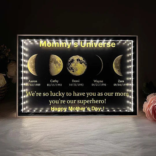 Loveyoufancy Multi Moon Moon Phase Mirror Lamp - Mum's Universe