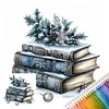 Christmas Full 14CT 2 Strands DIY Stamped Needlework Embroidery Kit 11.81x11.81inch Embroidery Needlepoint Starter Kits Cross Stitch Art and Crafts Kits for Beginners Adults Home Decor