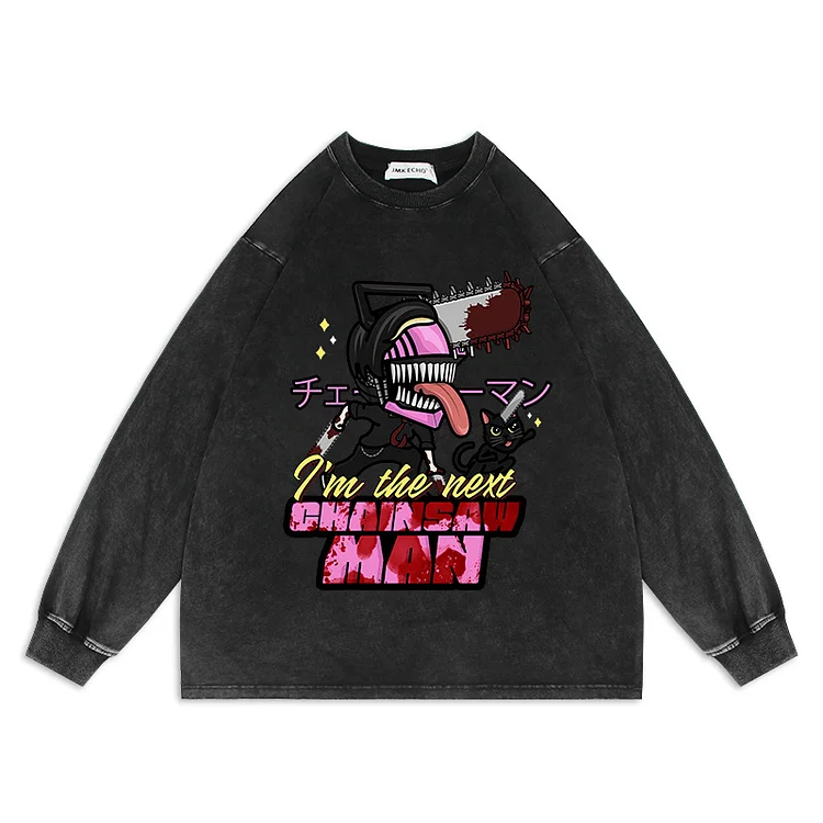Pure Cotton I’m The Next Chainsaw Man Sweatshirt weebmemes