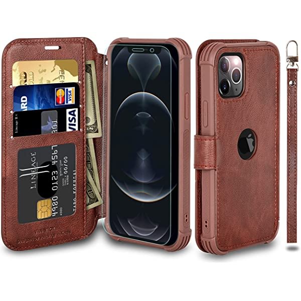 Vanavagy Wallet Case For Iphone 13 Pro Max Leather Flip Folio Shockproof Phone Cover Screen Protector Included Support Wireless Charging With Rfid Blocking Card Holder For Iphone 13 Pro Max 5g Brown