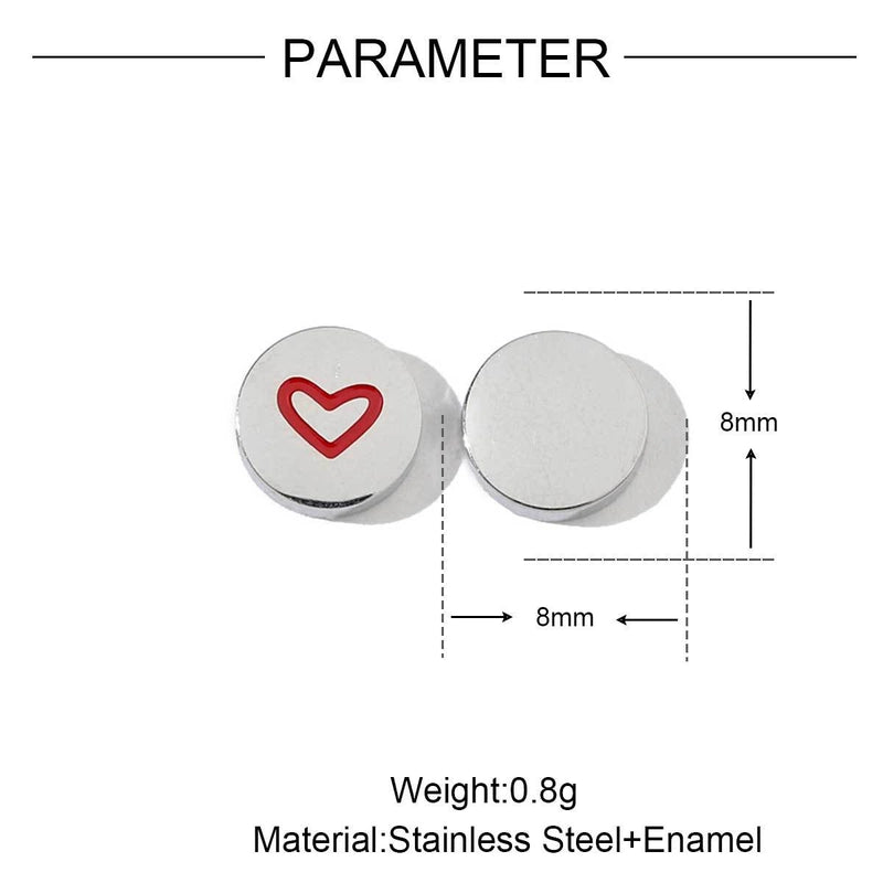 3 PCS/Package 13*10mm 25*18mm 8 * 8mm Titanium Steel Geometric Heart Shape Jewelry Accessories Pendant