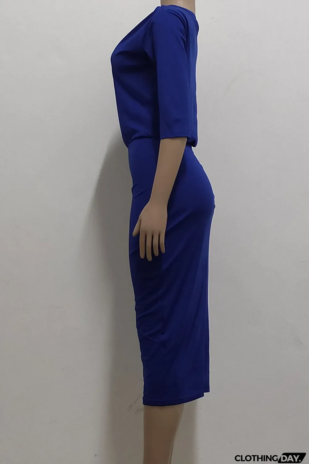 Black Casual Solid Split Joint Off the Shoulder One Step Skirt Dresses