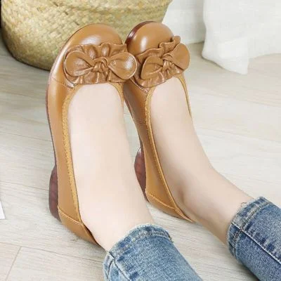 GKTINOO Loafers Comfortable Women Genuine Leather Flat Shoes Woman Casual Nurse Work Shoes Women Flats 6 colors