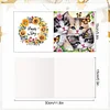 6Pcs Diamond Painting Garden Cat Greeting Cards Congratulations Cards & Gifts
